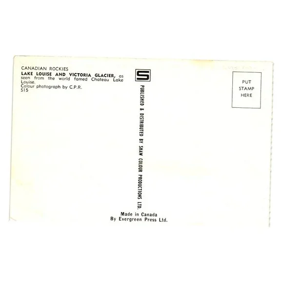 Vintage Postcard Canadian Rockies Lake Lousie Victoria Glacier Chateau Pull Out - Picture 2 of 2